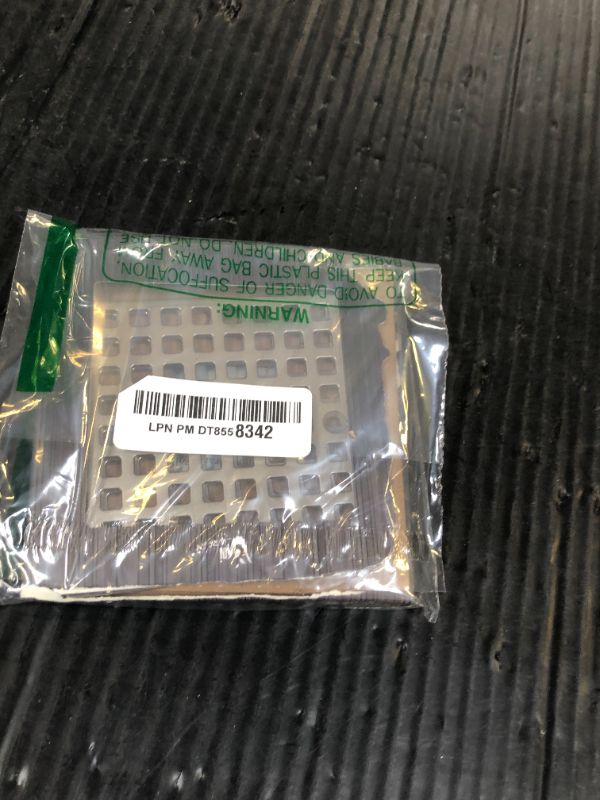 Photo 1 of 4" Brushed Nickel Shower Drain Cover - Square Floor Drain Cover Replacement - Hair Catcher/Drain Strainer for Bathrooms, Showers, and Sinks - SUS304 Stainless Steel & CUPC Certified