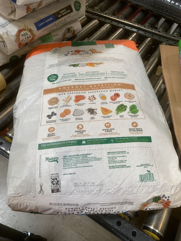 Photo 1 of Nutro Ultra High Protein Dry Puppy Food, Trio of Proteins from Chicken, Lamb and Salmon, 27 lb. Bag
BEST BY 06/25/2025