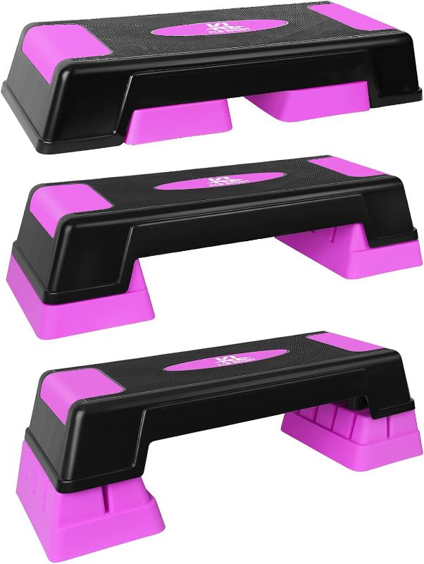 Photo 1 of 30" Adjustable Workout Aerobic Stepper in Fitness & Exercise Step Platform Trainer Stepper w/Risers for Strength, Stability and Resistance Training