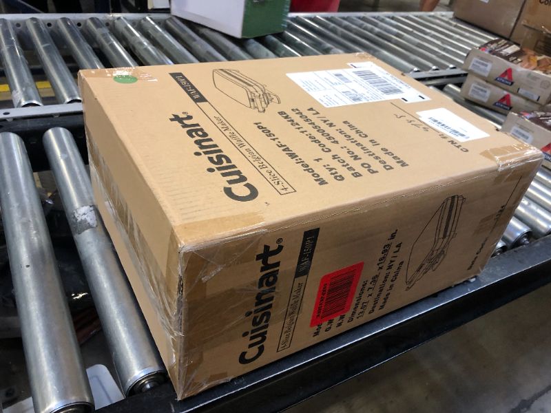 Photo 1 of Cuisinart 4-Slice Belgian Waffle Maker, Stainless Steel/Black, WAF-150P1