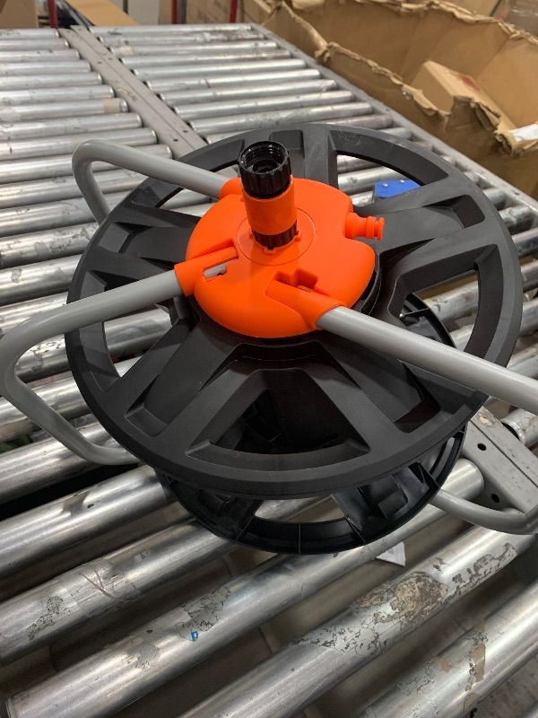 Photo 1 of YESTAR Water Hose Reel Cart, Holds 65-147 Ft of 5/8 Inch Hose, Wall Mounted Garden Hose Cart, Portable Hose Holder for Convenient Hose Storage and Watering