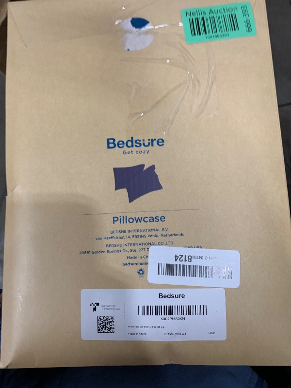 Photo 1 of Bedsure Satin Pillowcase 2 Pack Similar to Silk Pillow Cases Standard Size, Pillow Case for Sleeping Women with Envelope Closure, Gifts for Women Men, Purple, 20x26 Inches