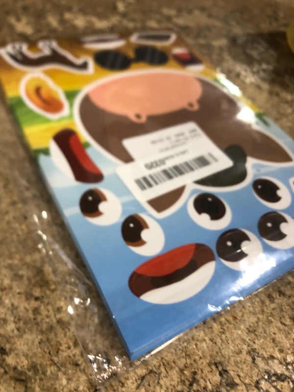Photo 1 of 24 Sheets Farm Animal Make a Face Sticker Sheets for Kids Todders Activities, Make Your Own Stickers for Kids Birthday Party Favor Supplies Craft