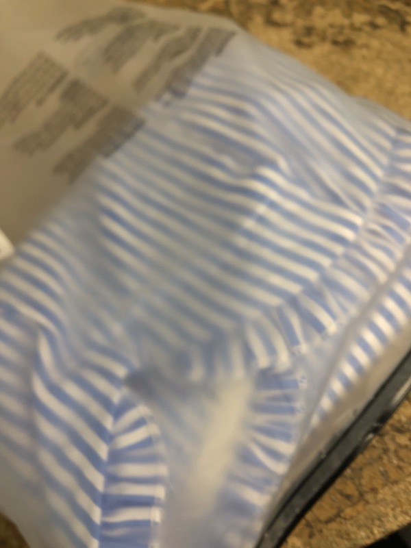 Photo 1 of SOLY HUX Women's Striped Print Strapless Bodycon Mini Dress Belted Summer Party Tube Dresses Blue and White Medium