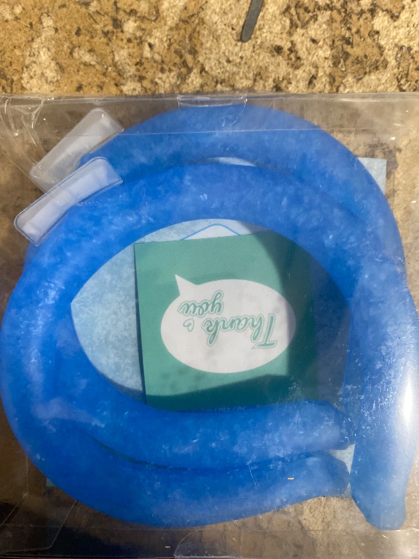 Photo 1 of 2PCS Neck Cooling Tube with Cold Insulated Bag,Reusable Ice Neck Ring Wearable Body Cooling Products for Summer Heat (Blue)