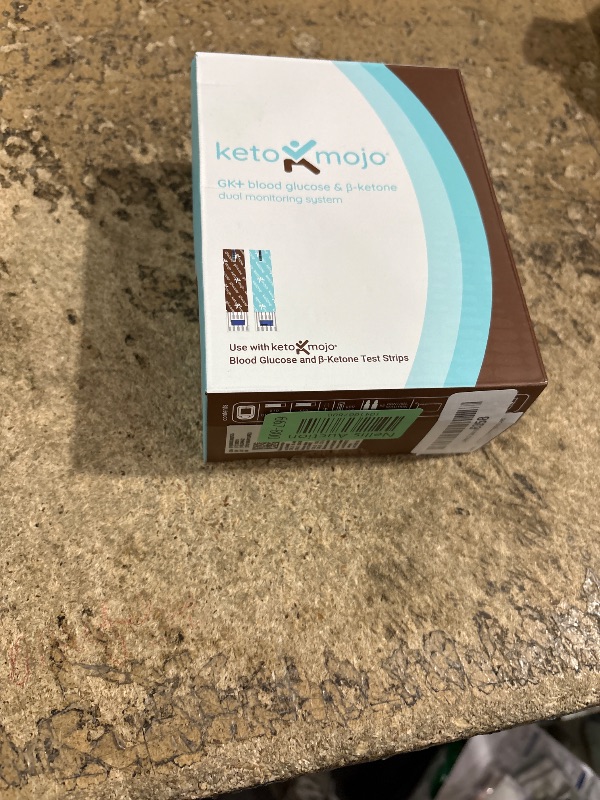 Photo 1 of (PARTIAL SET) (MISSING ACCESSORIES) 
KETO-MOJO GK+ Bluetooth Glucose & Ketone Testing Kit + Free APP for Ketosis & Diabetes Management. 20 Blood Test Strips (10 Each), Meter, 20 Lancets, Lancing Device, and Control Solutions