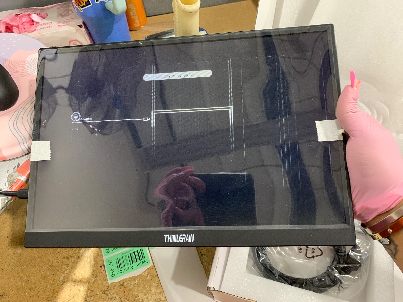 Photo 1 of Thinlerain 14 Inch 1920x1200 16:10 Portable Touchscreen Monitor, USB-C Laptop Monitor Computer Display HDR IPS Touch Screen Monitor with 2 USB Type C and 1 HDMI, Dual Speakers, Built-in Stand