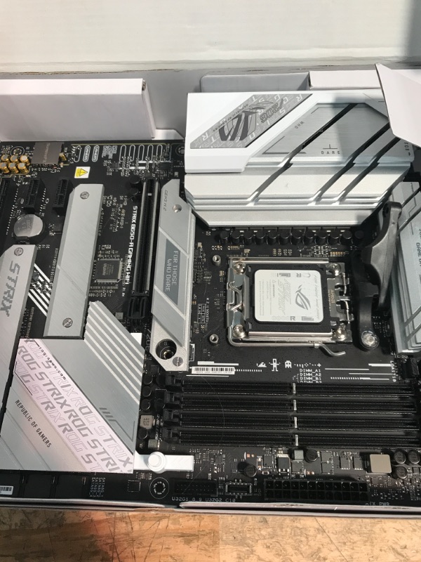 Photo 1 of ASUS ROG Strix B650-A Gaming WiFi 6E AM5 (LGA1718) Ryzen 7000 Motherboard(12+2 Power Stages,DDR5,3xM.2 Slots,PCIe® 4.0, 2.5G LAN,WiFi 6E,USB 3.2 Gen 2x2 Type-C® Port)