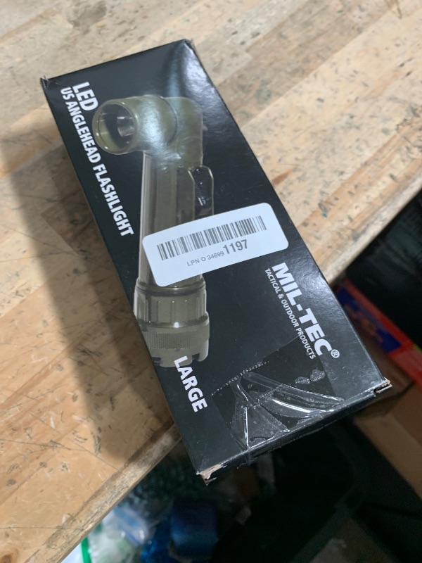 Photo 1 of Mil-Tec Large LED Anglehead Flashlight, Olive Drab, Hand Held, 15143201