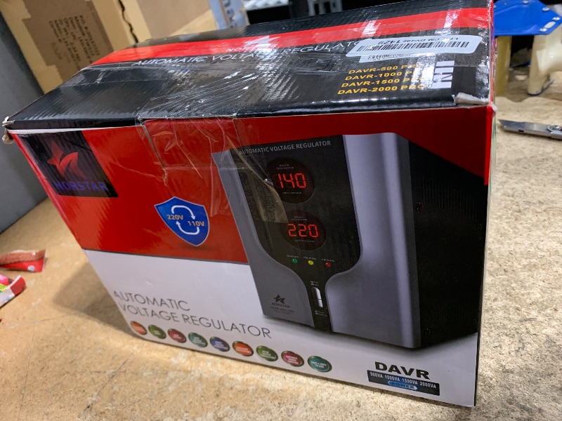 Photo 1 of Norstar DAVR-1500 1500 Watt 110/120 to 220/240 or 220/240 to 110/120 Step UP and Down Voltage transformer and Automatic Voltage Regulator Stabilizer
