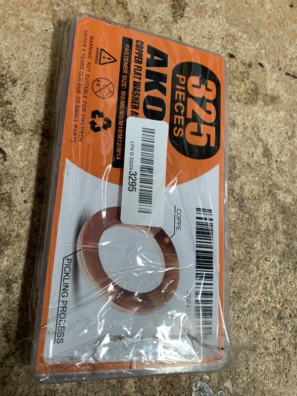 Photo 1 of 325 PCS, 10 Sizes, Premium Copper Metric Sealing Crush Washers Assortment Kit, Upgraded Flat Ring Oil Drain Plug Crush Washer Gasket Seal Assortment Set, Banjo Bolt Washer for Automotive, Motorcycles