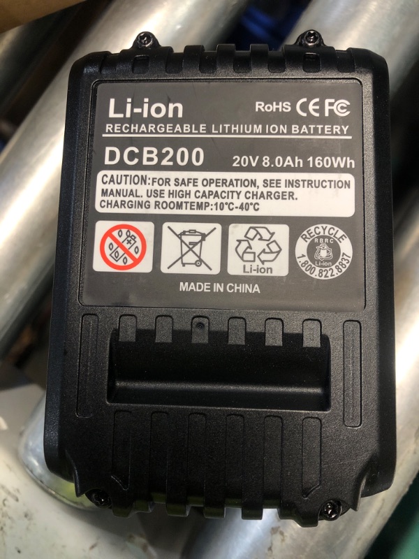 Photo 3 of 2 Pack 8000mah Replacement for Dewalt 20V Max Battery Replace for Dewalt 20V Lithium-ion DCB201 DCB200 DCB205 DCB206, Compatible with DeWalt Cordless Power Tools and Chargers