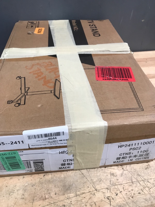 Photo 1 of Rfiver Mobile TV Cart for 23-60 Inch LCD LED Flat Panel Curved Screen TVs up to 88 lbs, Height Adjustable Shelf Rolling Floor Stand with Wheels as a Movable Portable Stand, Max VESA 400x400mm