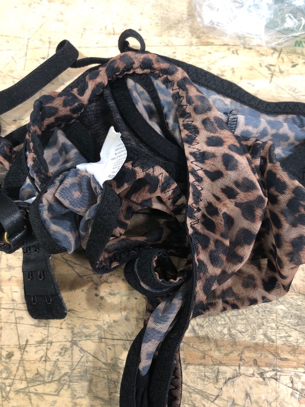 Photo 1 of  Leopard Cheetah Print 2 Piece Sets Bloomer Shorts Sexy Strap Crop Tops and Mini Short Summer Outfit for Women