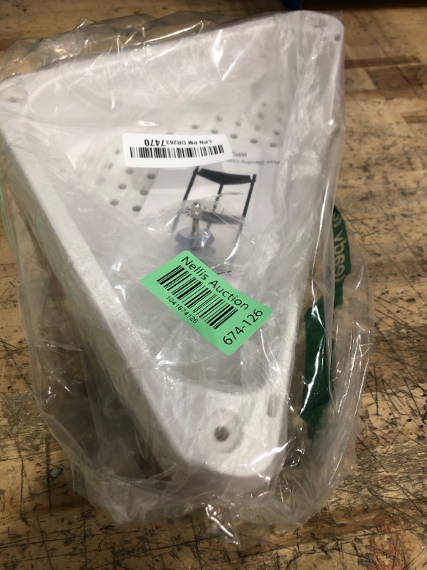 Photo 1 of 3 Tier Corner Shower Caddy Standing Floor Standing Corner Shower Caddy Organizer Shower Table Plastic Metal Splicing Shelf Storage Rack for Bathroom White- Rustproof