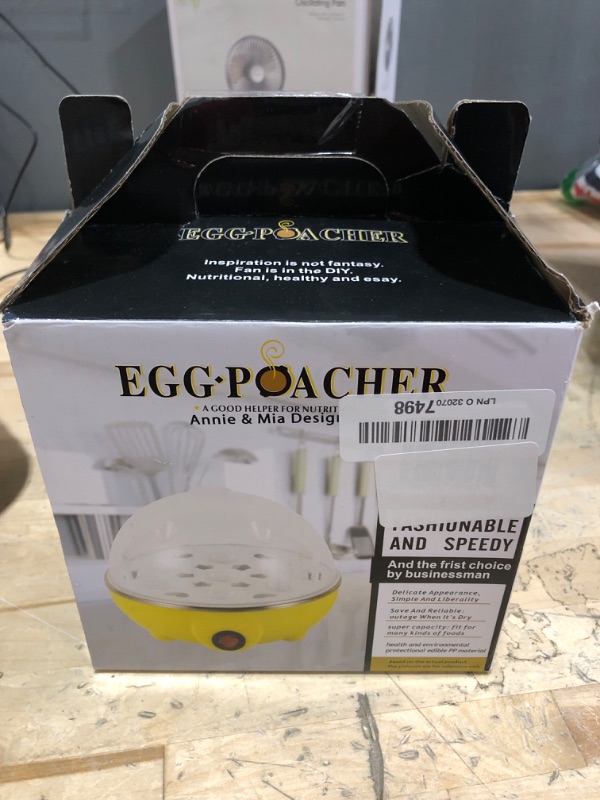 Photo 1 of Annie & Mia Design Electric Egg Cooker, 7 Egg Capacity egg boiler, Soft, Medium, Hard Boiled Egg Poacher, egg steamer, Auto Shut-Off Function