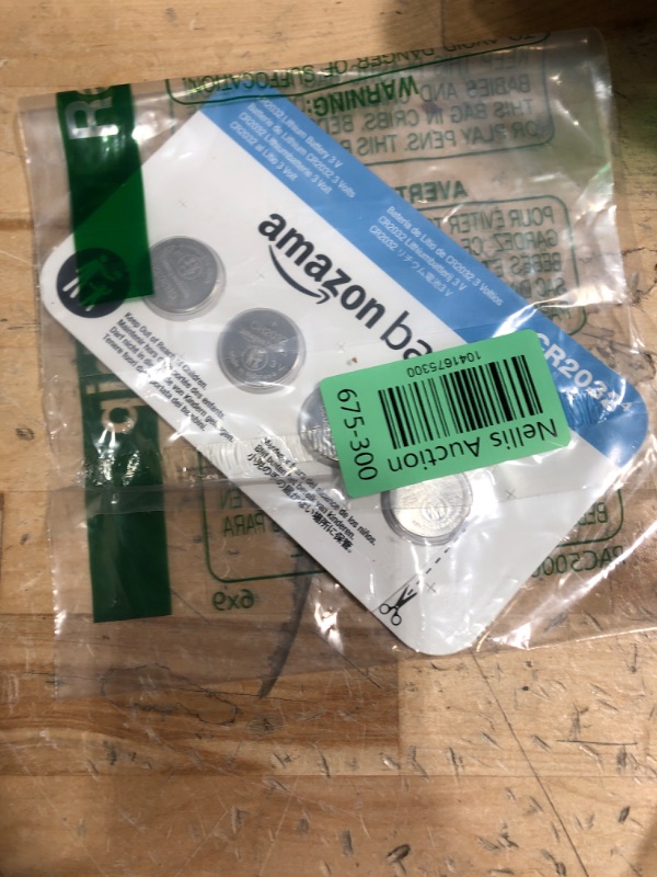 Photo 1 of Amazon Basics 4-Pack CR2032 Lithium Coin Cell Battery, Compatible with AirTag, 3 Volt, Long Lasting Power, Mercury-Free