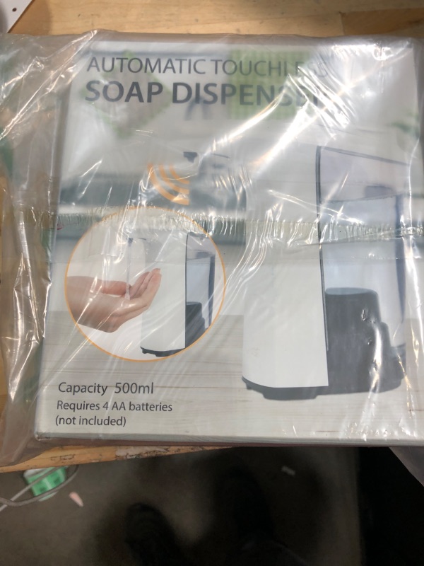 Photo 1 of FKWin Automatic Soap Dispenser, Touchless Hand Soap Dispensers 17oz/500ml with 5 Adjustable Soap Levels, Kitchen Soap Dispensers, Liquid Hand Soap Dispenser Bathroom, Silver