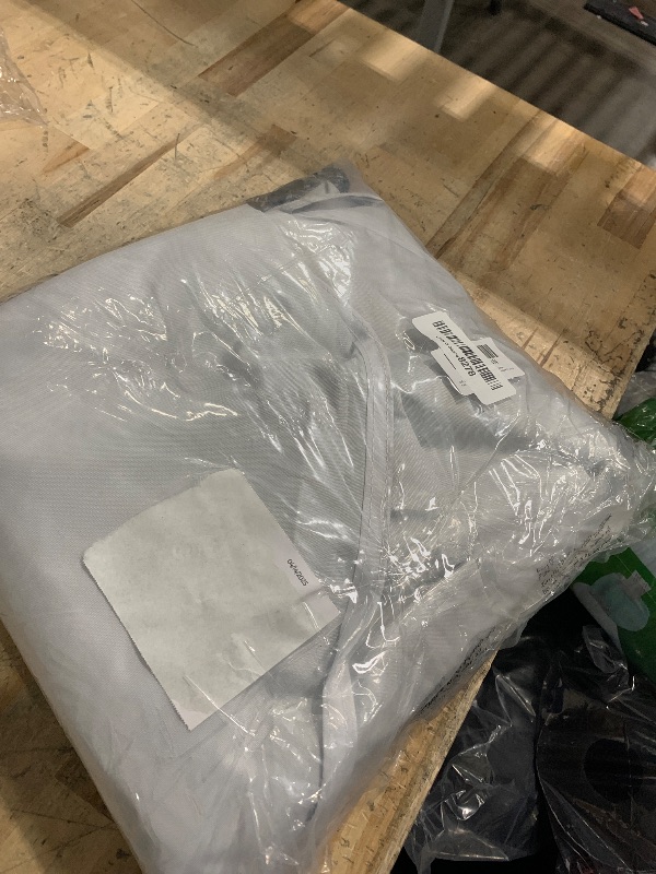 Photo 1 of 8x8 Canopy Replacement Top Outdoor Tent only Silver Coated Cover with Ropes, Silver White