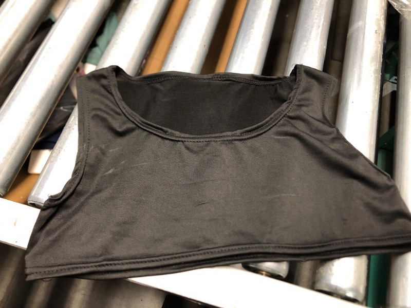 Photo 1 of DeSeeni Women's Sleeveless Vest Sexy Crop Top Solid Scoop Neck Tank Cami Mini Shirts Lingerie Black SMALL