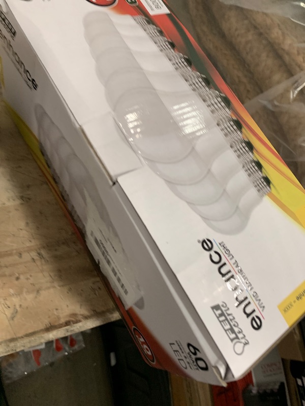 Photo 1 of Feit Electric A19 LED Light Bulb, 60W Equivalent, Non Dimmable, 800 Lumens, E26 Medium Base, 5000k Daylight, CRI 90, 10 Year Lifetime, UL Listed, Damp Rated, 10 Pack, OM60/950CA10K/10