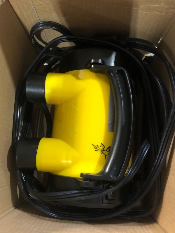 Photo 1 of (non functional)(sold for parts only) Airhead AHP-120 Kwik Tek Air Pump Canister (120-Volt), Yellow/Black0