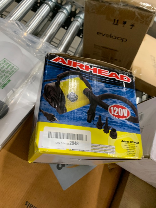 Photo 1 of (non functional)(sold for parts only) Airhead AHP-120 Kwik Tek Air Pump Canister (120-Volt), Yellow/Black0