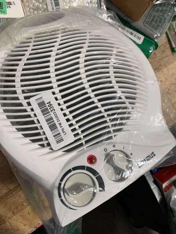 Photo 1 of Optimus H-1322 Portable 2-Speed Fan Heater with Thermostat , White