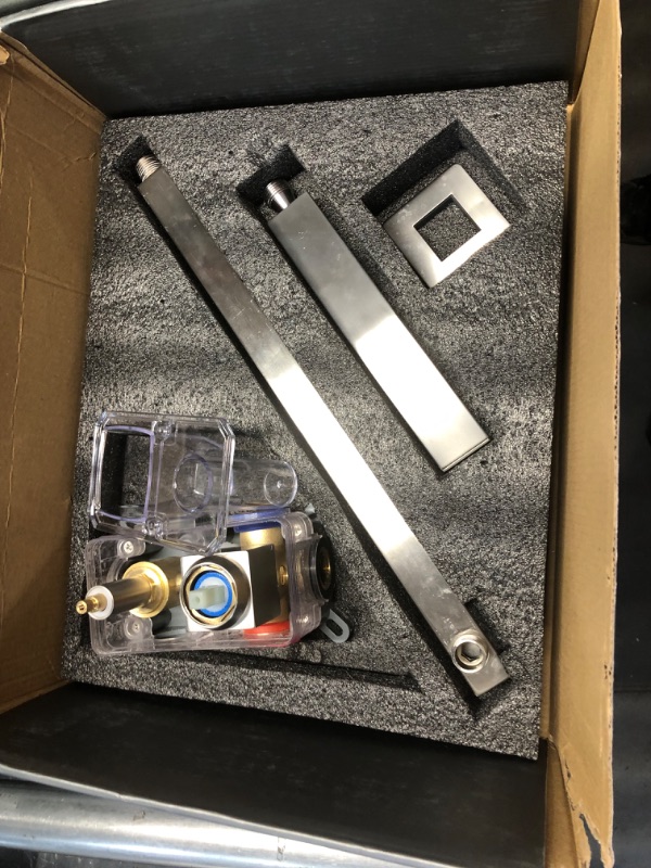 Photo 1 of ***INCOMPLETE - MISSING PARTS - SEE COMMENTS***
HGN 10 Inches Bathroom Rain Shower Combo Set Wall Mounted Rainfall Brushed Nickel Shower Head System Rough-in Valve Body and Trim Included