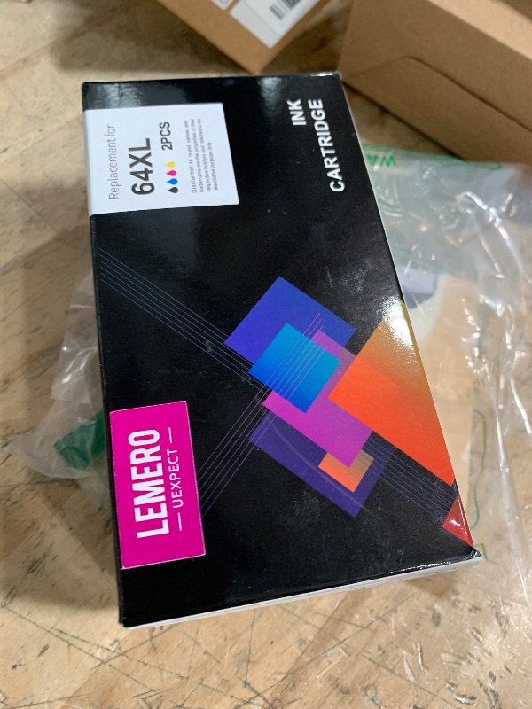 Photo 1 of 64XL Ink Cartridge Combo Pack Replacement for HP 64 Ink Cartridges Black and Color Combo Pack Compatible for HP 64 Ink Fits for HP Envy Photo 7855 7858 7155 7120 7800 6252 6255 7158 7100 Tango Printer