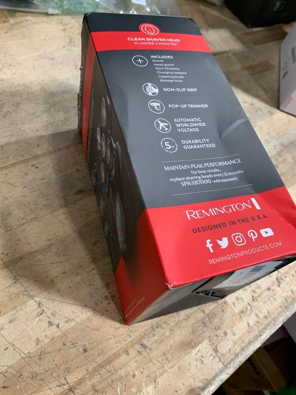 Photo 1 of Remington Balder Pro Electric Razor for Head XR7000A - Premier Wet/Dry Bald Head Shaver, Flex Blades for a Close Shave, Cordless Rechargeable, Effortless Head Shaving with Precision Dual Track Heads