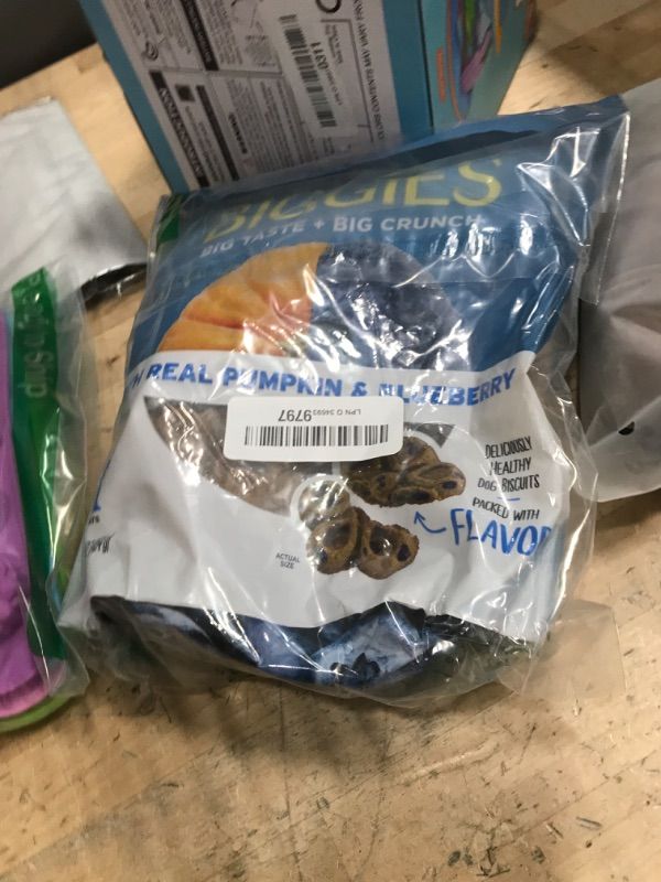 Photo 1 of **NO EXP DATE FOUND ** Fruitables Biggies Dog Biscuits Crunchy Dog Treats Packed with Real Fruit Flavor Free of Wheat, Corn and Soy Pumpkin & Blueberry 16 oz