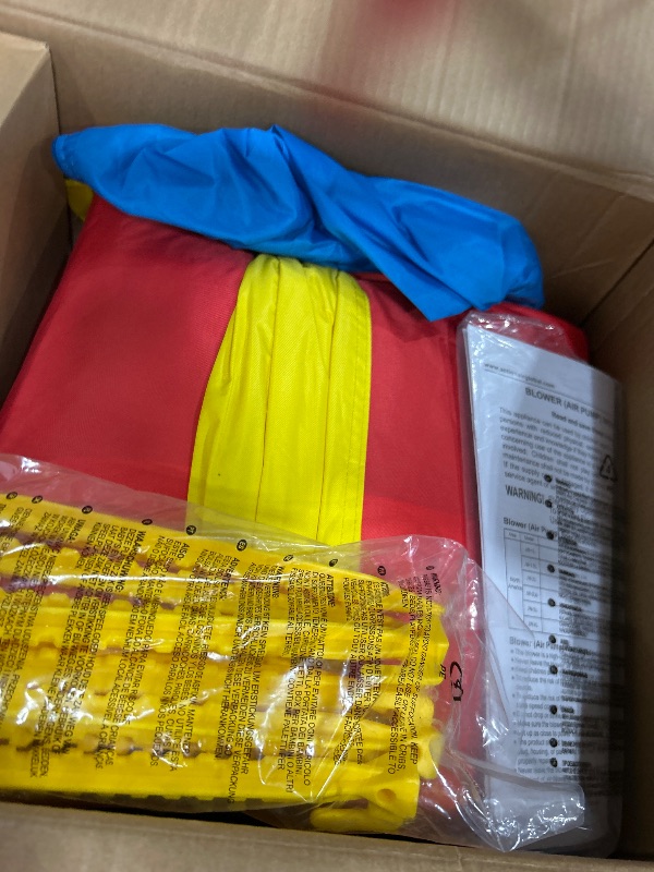 Photo 1 of ACTION AIR [Updated Version] Bounce House, Inflatable Bouncer with Air Blower, Jumping Castle with Slide, Family Backyard Bouncy Castle, Durable Sewn with Extra Thick Material, Idea for Kids (C-9745)