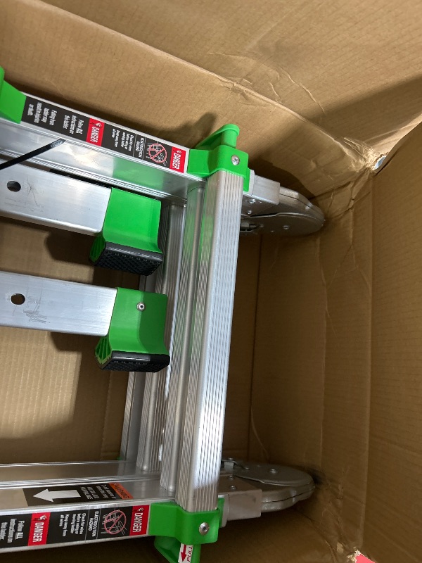 Photo 1 of WDOT Ladder, Extension Ladders for Home Stairs 14 Ft, 4 Step Multi Position A Frame Ladder with Stabilizer Bar, Compact Folding, 330 lbs Telescopic Aluminum Adjustable Ladders, Escaleras para Casa