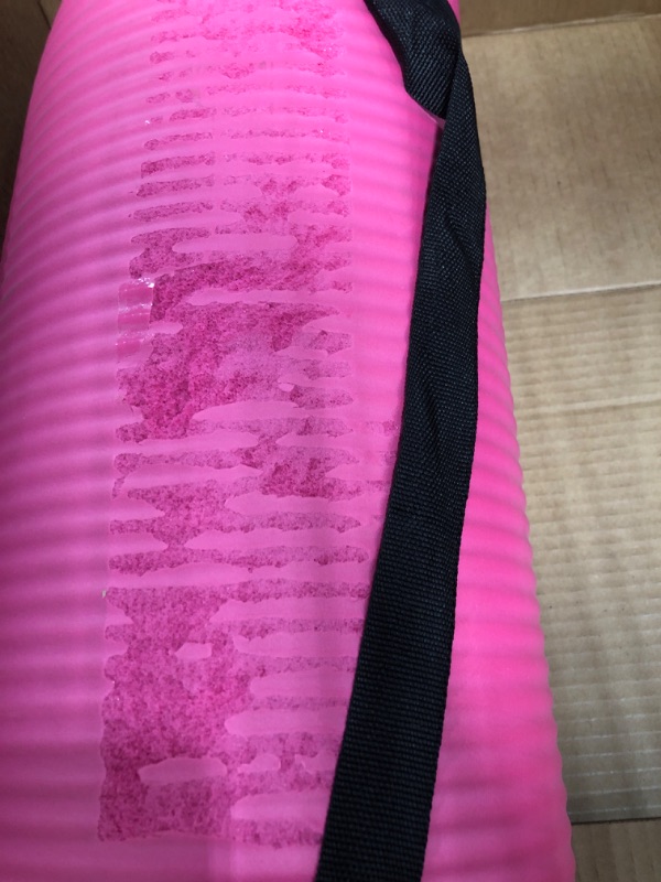 Photo 1 of Amazon Basics 1/2 Inch Extra Thick Exercise Yoga Mat with Carrying Strap, Pink