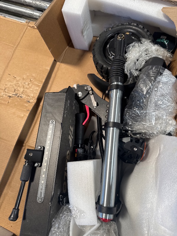 Photo 1 of **PARTS ONLY, NON-FUNCTIONAL, MISSING PIECES**/ NO CORD* 
Electric Kick Scooter High Power Dual Drive 5600W Motor Top Speed 70KM/H, 60V27AH Lithium Battery Long Range 60-70KM, 11" Vacuum Off-Road Tire, Adult Electric Scooter with Foldable Seat Removable