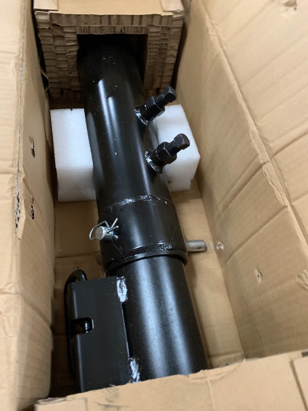 Photo 1 of Heavy Duty Round Tube Gooseneck Trailer Coupler with Load Pin, 2-5/16" Ball Size Capacity 30000 LBS Adjustment 8", Black