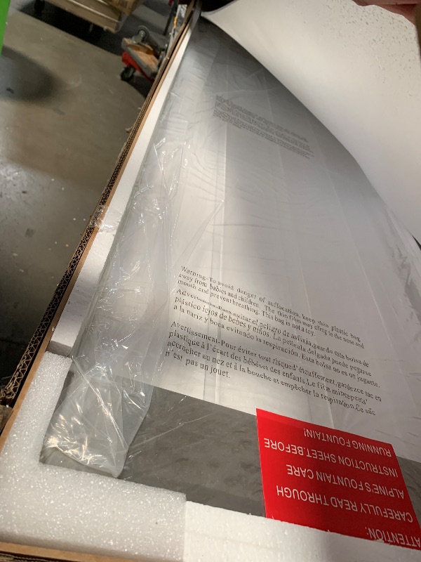 Photo 1 of ******************INCOMPLETE ITEM, THIS IS ONLY BOX 1 OUT OF 2***********************

Alpine Corporation MLT134SL Indoor Floor Bubble Wall Water Fountain with Color-Changing LED Lights and Remote, 72", Silver