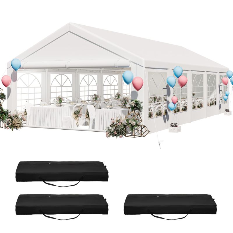 Photo 1 of ***************INCOMPLETE ITEM, THIS IS ONLY BOX 1 OUT OF 3******************* 

YITAHOME 16x32 ft Outdoor Heavy Duty Party Tent Wedding Event Shelters Upgraded Galvanized Canopy with Large White Roof, Removable Sidewalls & 3 Storage Bags