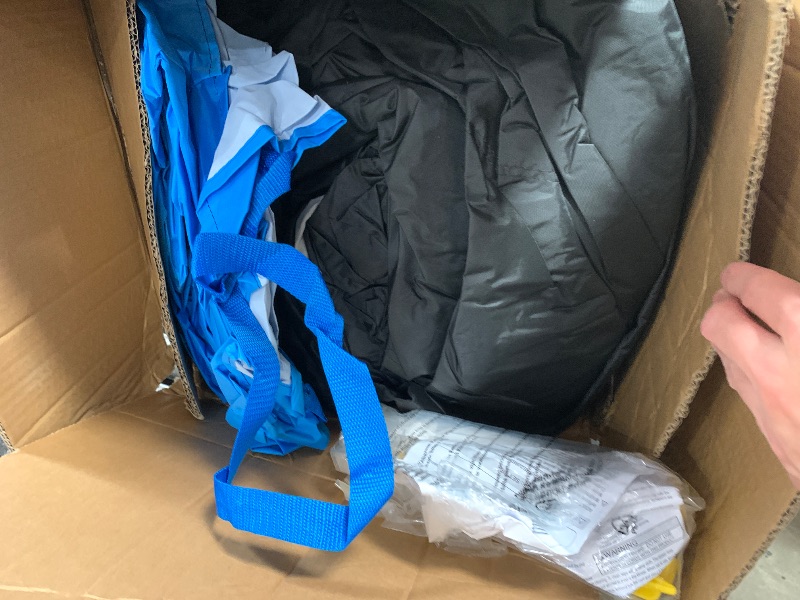 Photo 1 of WELLFUNTIME Inflatable Bounce House with Slide, 15.3ft x 14.7ft, Jumping Castle with Blower, Dartboard, Dual Basketball Hoop, Dual Kicking Boards, Jumping Area for 6 Kids