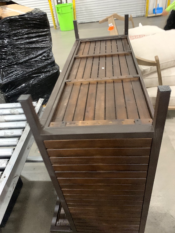 Photo 1 of ******************THIS ONLY INCLUDES THE BAR*******************

Christopher Knight Home Leni Indoor Acacia Bar Set with Rustic Metal Finish Accents, Dark Brown / Rustic Metal