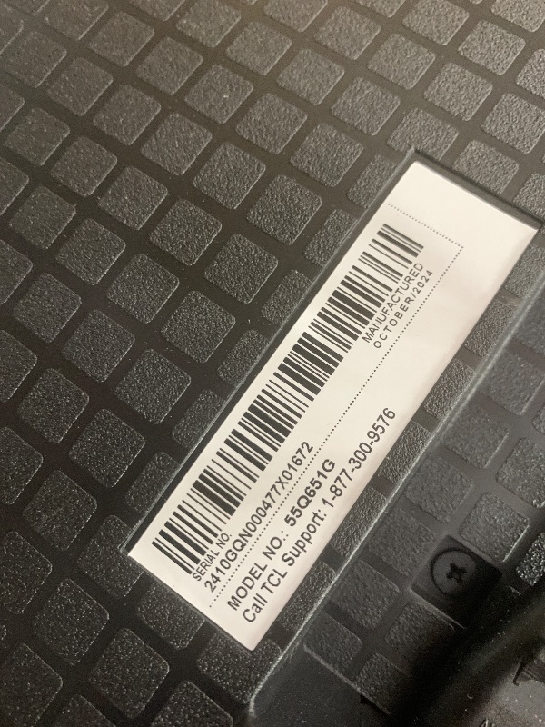 Photo 1 of **************HAVY DAMAGE, NON-FUNCTIONAL, FINAL SALE************************

TCL 55-Inch Q65 QLED 4K UHD Smart TV with Google TV (55Q651G, 2024 Model) Dolby Vision, Dolby Atmos, HDR Pro+, Game Accelerator Enhanced Gaming, Voice Remote, Works with Alexa,