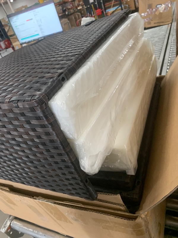 Photo 1 of *************************THIS IS ONLY BOX 'A' OUT OF A MULTI BOX SET**************************

Kurapika 6 Pieces Patio Furniture Set, Rattan Wicker Outdoor Conversation Sets, Outdoor Furniture Sectional Sofa Set w/4 Inch Cushion and Glass Coffee Table(Na
