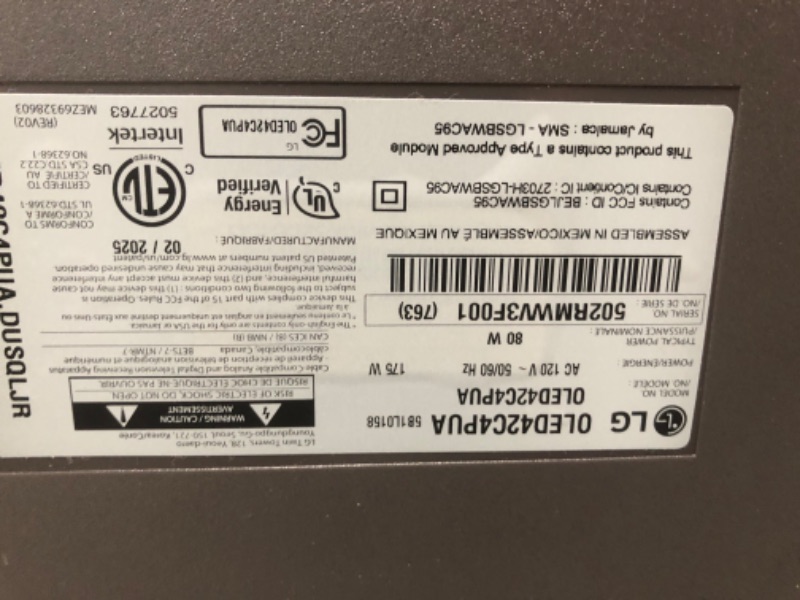Photo 1 of ************NON-FUNCTIONAL, FINAL SALE****************

LG 42-Inch Class OLED evo C4 Series Smart TV 4K Processor Flat Screen with Magic Remote AI-Powered with Alexa Built-in (OLED42C4PUA, 2024)