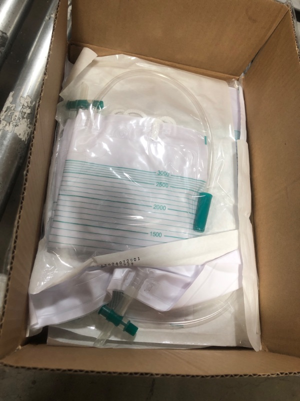 Photo 1 of 10 Packs Urinary Drainage Bags, Overnight Drain Bags with Anti-Reflux, Extra Large Volume 3000ml Urine Bag, Urinary Bags Universal Fit