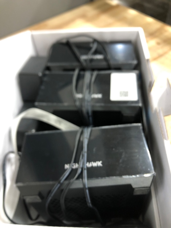 Photo 1 of NETGEAR Nighthawk Tri-Band Whole Home Mesh WiFi 6 System (MK73S) – Router + 2 Satellite Extenders - 3Gbps Speed - Coverage up to 4,500 sq. ft., 25 Devices - Includes 1-Year Armor – AX3000 802.11ax