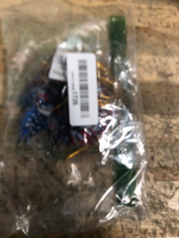 Photo 1 of 8 Pcs 4th of July Hanging Ornaments Eagle Independence Day Decorations Acrylic Hanging Pendants Red White Blue America Flag Designs 4th of July Tree Ornaments for Party Decoration Accessories