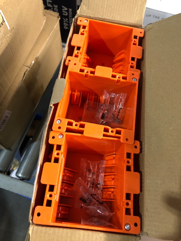 Photo 1 of [3 Pack] CLOUDY BAY Two Gang Electrical Outlet Box,25 Cubic Inch Junction Box,Old Work Box,UL Listed