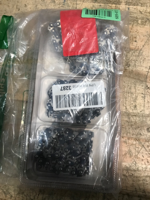 Photo 1 of 18 Inch Chainsaw Chain 3/8" LP Pitch .050" Gauge 63 Drive Links Fits for Craftsman Greenworks Prorun and Worx (3 Chains)