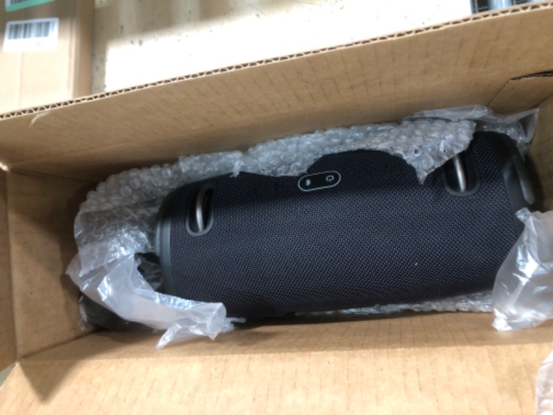Photo 1 of JBL Xtreme 3 - Portable Bluetooth Speaker, Powerful Sound and Deep Bass, IP67 Waterproof, 15 Hours of Playtime, Powerbank, JBL PartyBoost for Multi-speaker Pairing (Black)(Renewed)